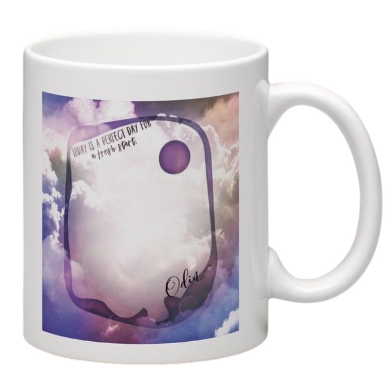 Today is a pefect day for a fresh start mug Odin by Goddaughters Wearable Art for the Soul