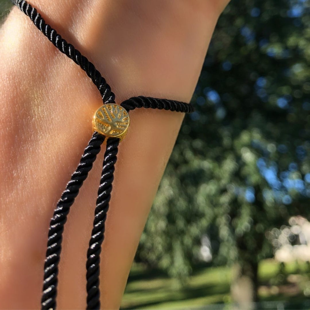 Tree of life gold bead nylon cord bracelet Goddaughters