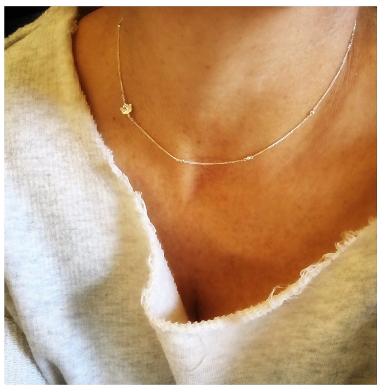 Tulip Angel on my Shoulder perfect everyday necklace symbolizing empowerment