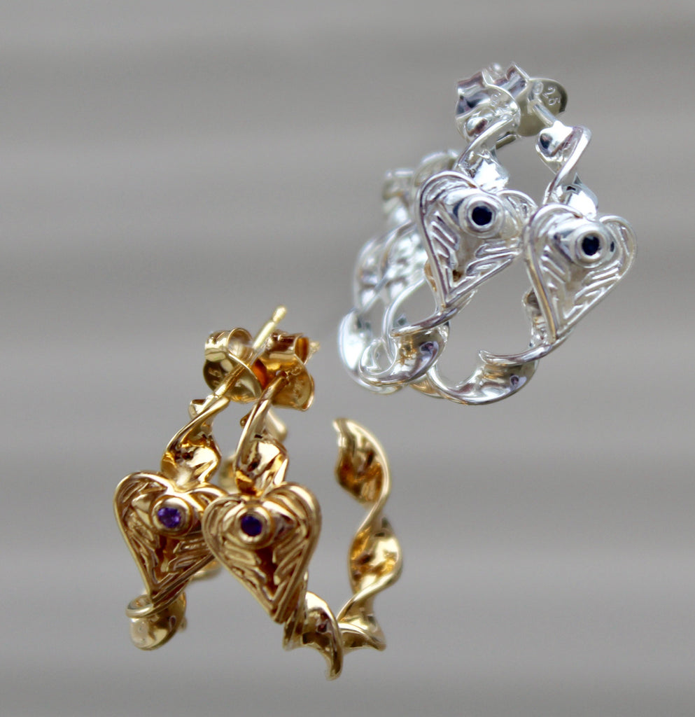 AngelEyes Heart© Twist Hoop Earrings