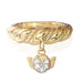 Tulip Angel Charm Ring