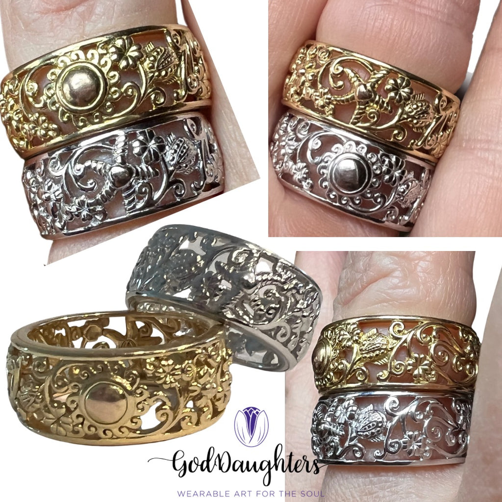 Goddess Power Scroll Ring