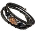No Fear Skull Hematite Wrap Bracelet & AngelEyes Heart Hat Bundle