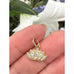 Lotus White Topaz Charm