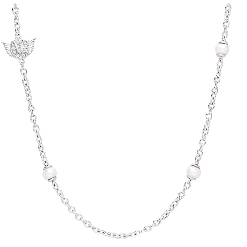 Tulip Angel on my Shoulder Pearl Station Necklace