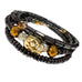 No Fear Skull Hematite Wrap Bracelet & AngelEyes Heart Hat Bundle