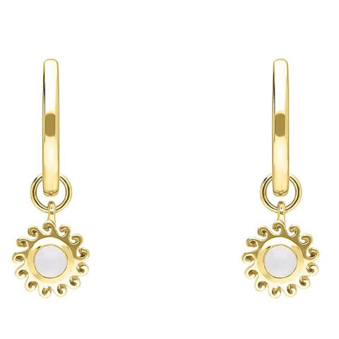 Sun Charm Huggie Earrings