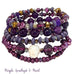 Amethyst purple Pearl for Peace Wrap Bracelet by Goddaughters 