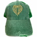 AngelEyes Heart Green Trucker hat by goddaughters 