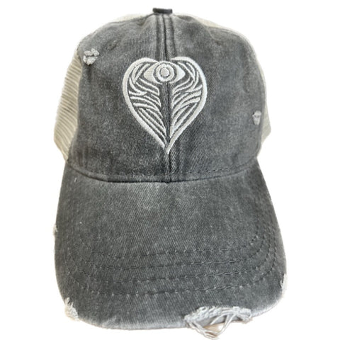AngelEyes Heart Grey Hat to Protect your peace by Goddaughters 