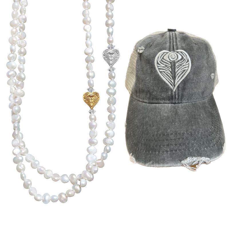 AngelEyes Heart Hat and Necklace Holiday Bundle by Goddaughters 