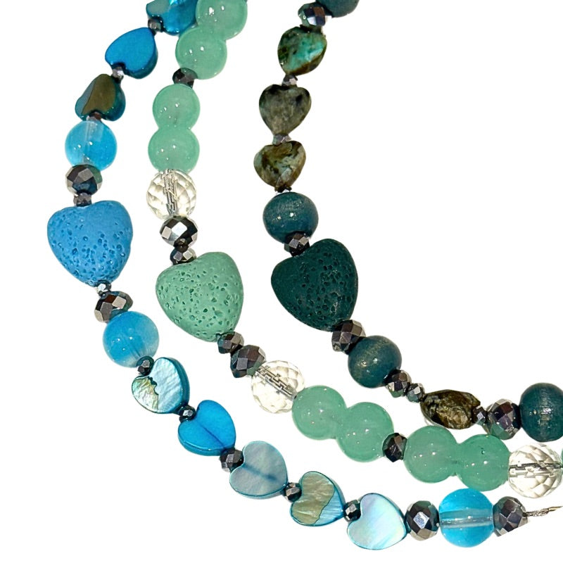 Armor Lava Rock Heart Bracelet 