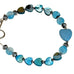Armor Lava Rock Turquoise Shell Heart Bracelet by Goddaughters 
