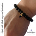 Black onyx stretch bracelet with Tourmaline