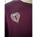 Angel on My Shoulder Balloon Sleeve Plum EmbroideredSweatshirt