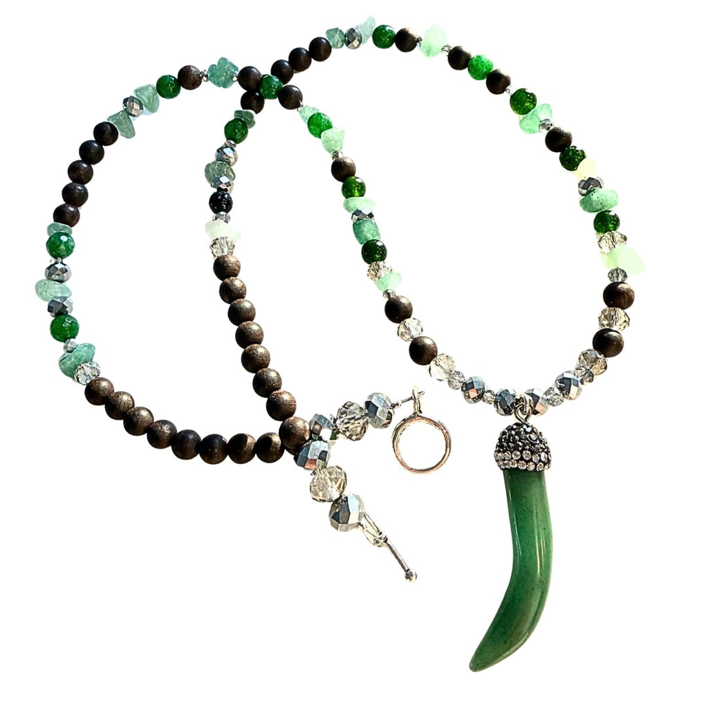 Green Horn Agate Necklace