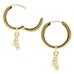 Sun Charm Huggie Earrings