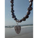 FlipFlop Heart Freshwater Pearl Necklace by Goddaughters Wearable Art for the Soul Sterling Silver 