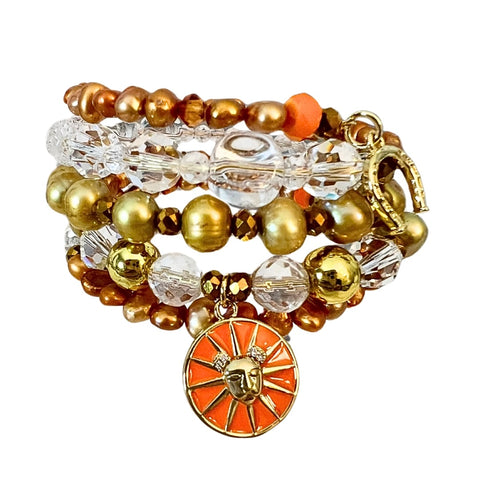 Leo MultiGemStone Wrap Bracelet