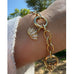 Goddaughters Adjustable Charm Holder Bracelet 14K Gold Clad 