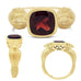 Goddaughters Garnet Cardinal Golden Ring Wearable Art for the Soul 