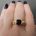 Goddaughters Garnet Cardinal Ring 14K Gold Clad