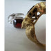 Goddaughters Garnet Cardinal Ring 14K Gold Clad and Sterling Silver Wearable Art for the Soul 