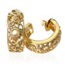 Gold Goddess Scroll Hoop Earrings by Goddaughters 