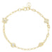 Goddaughters Gold with White topaz Stones Good Vibes Bracelet 