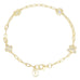 Goddaughters Gold with White topaz Stones Good Vibes Bracelet with empowerment symbols 