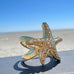 Goddaughters Starfish Gold Ring with genuine gemstones