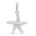 Goddaughters Sterling Silver Starfish Charm with White topaz 