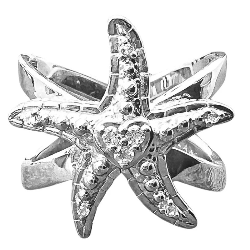 Goddaughters Sterling Silver Starfish Ring 