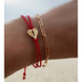 Goddaughters gold AngelEyes Heart Red String Bracelet Designed to Protect your Peace 