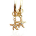 Gold Starfish Huggie Hoops By Goddaughters 