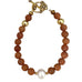 Gold Wooden Pearl Bracelet by Goddaughters 