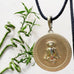 Gold Zen Dog Mediation Medallion by Goddaughters Wearable Art for the Soul 