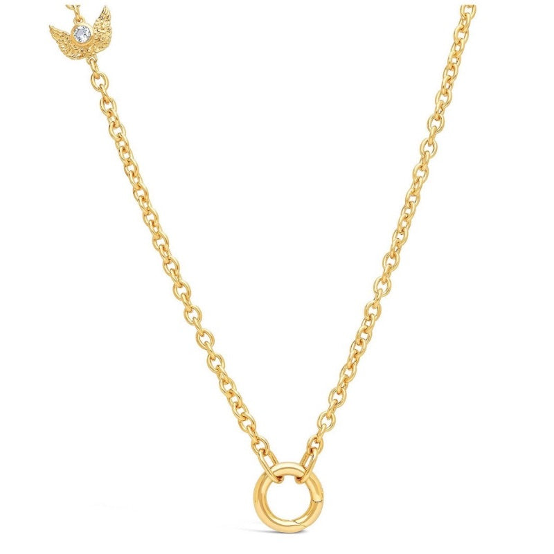 Golden Angel Charm Holder Necklace by Goddaughters Wearable Art for the Soul
