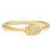 Golden Lotus White Topaz Lotus Ring by Goddaughters 