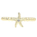 Golden Starfish Beaded Band Ring by Goddaughters 