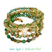 Green tones Pearl for Peace Wrap Bracelet by Goddaughters 