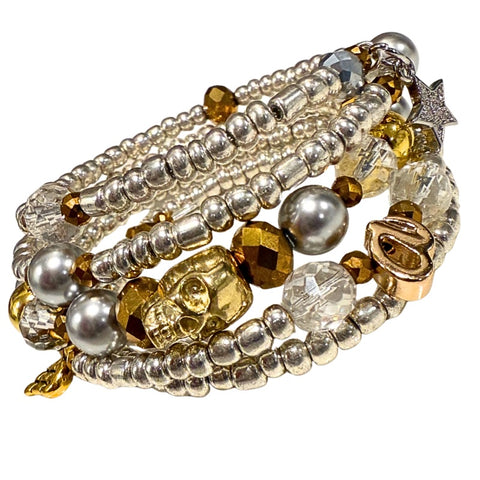 No Fear Initial Wrap Bracelet