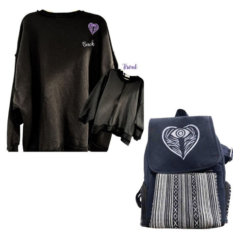 Comfort and protection Bundle AngelEyes Heart Sweatshirt & Backpack