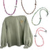 Light Green Angel on my Shoulder Balloon Sleeve Sweatshirt and Necklace Bundle