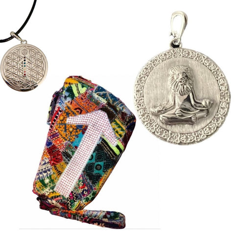 Warrior Zen Lion Medallion & Bag Bundle