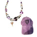 Purple Protection AngelEyes Heart Hat & Necklace Bundle