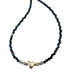 Mindful Pebble Heart Blue Chalcedony Necklace