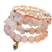Pearl for Peace Rose Quartz Wrap Bracelet