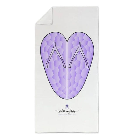 Flip Flop Heart Beach Towel