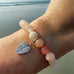FlipFlop Heart Pink Aventurine White Topaz Bracelet